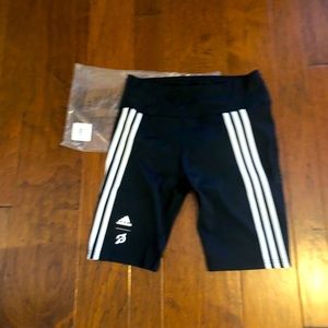 NWT Peloton Adidas Black 9” shorts
